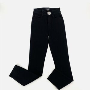 PAIGE High-Rise Slim Straight Jeans in Black Wash